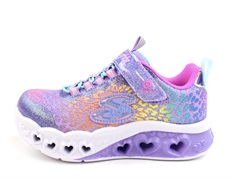 Skechers lavender multi heart sneaker with lights